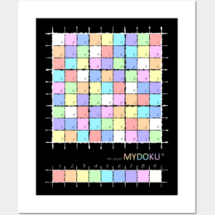 Mydoku_W101_001_001 _F: Sudoku, Sudoku coloring, logic, logic puzzle, holiday puzzle, fun, away from screen Posters and Art